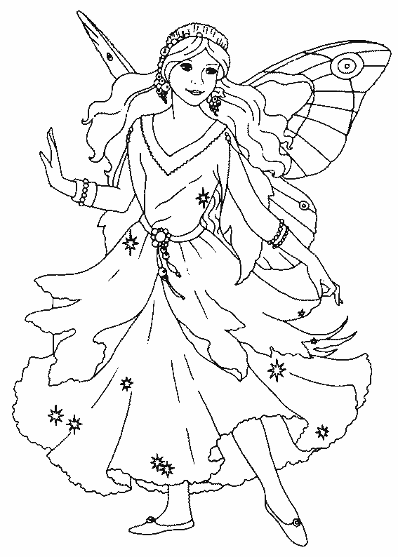 fairies and pixies coloring pages - photo #31