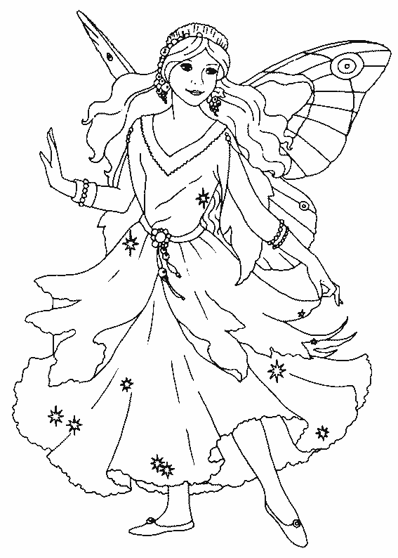 fairy and pixie coloring pages - photo #9