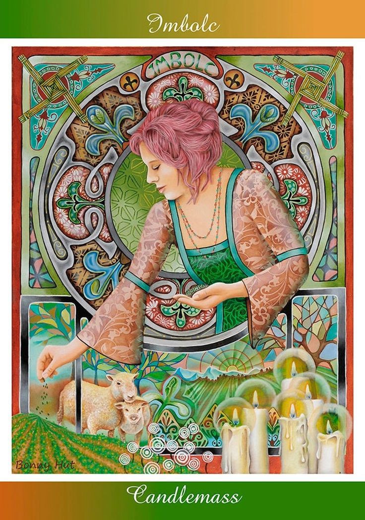 A poster painting depicting Beltane and Imbolic Festivals