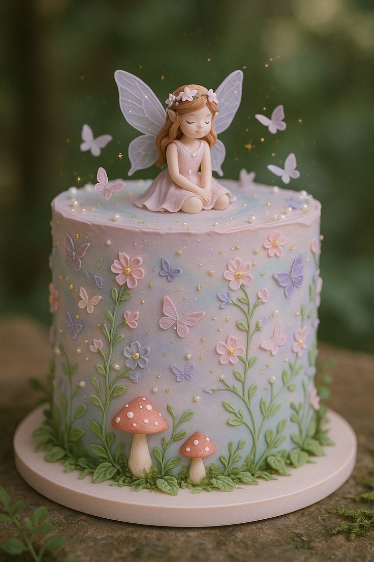 a fairy on a cake