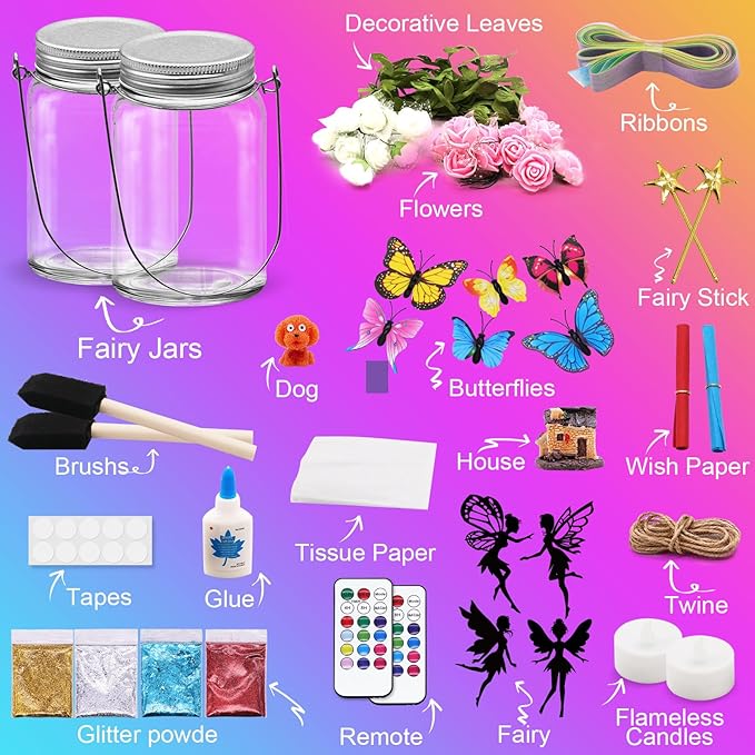 Contents of a fairy lantern kit