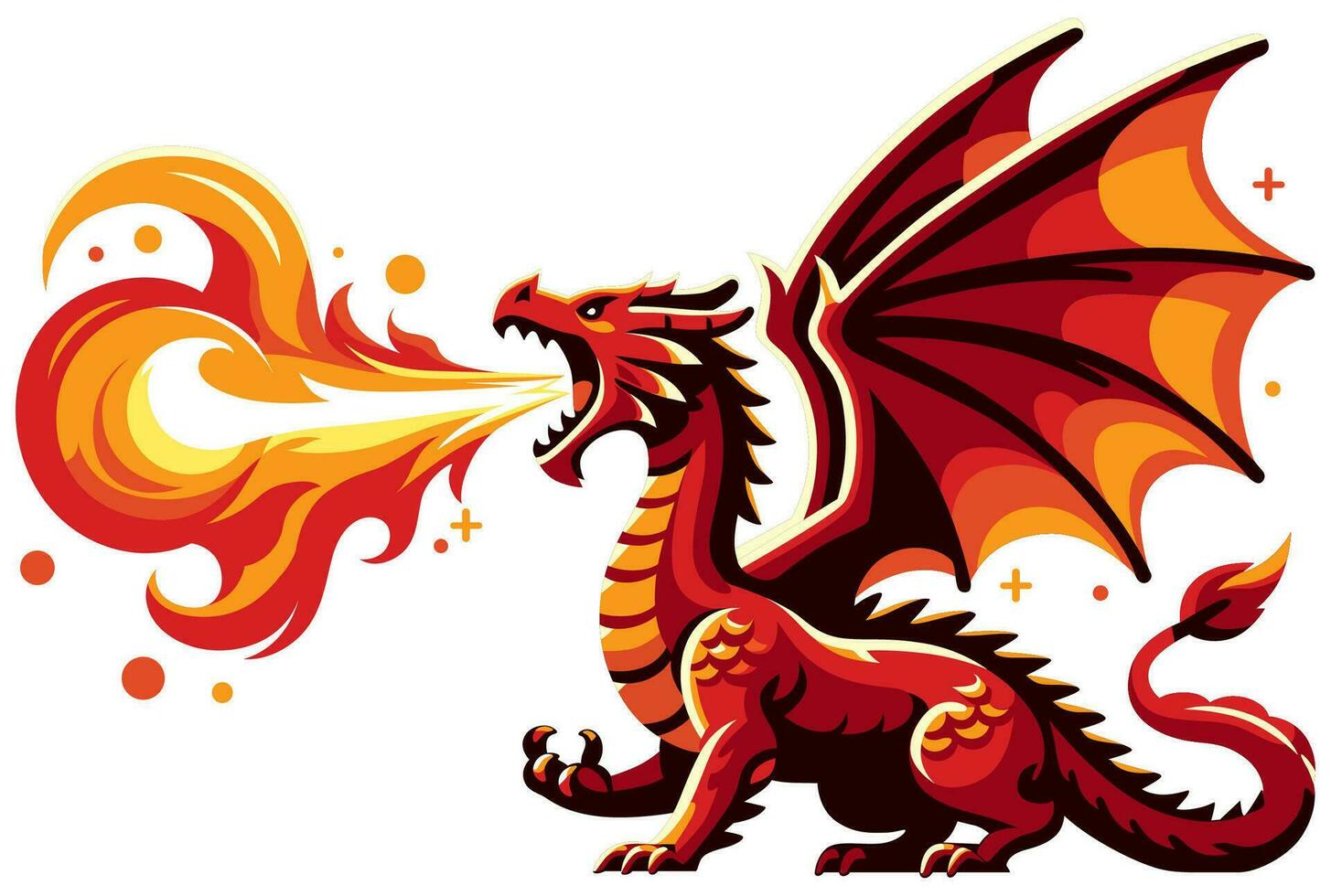 A fire breathing dragon