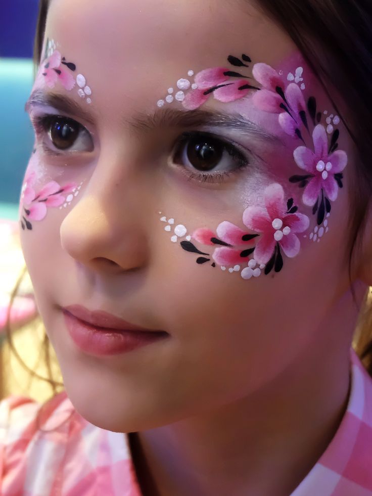 flower fairy face painting