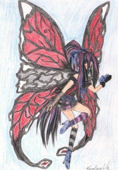 A Gothic Fairy Pencil Drawing