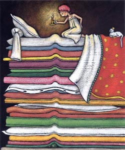 The Princess and the Pea drawing