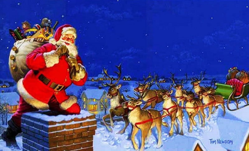 Santa On the Roof