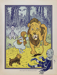 A cartoon of the Lion in The Wizard of Oz