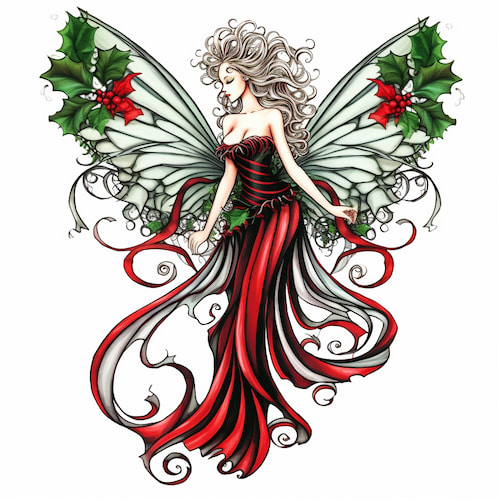 christmas fairy tattoo