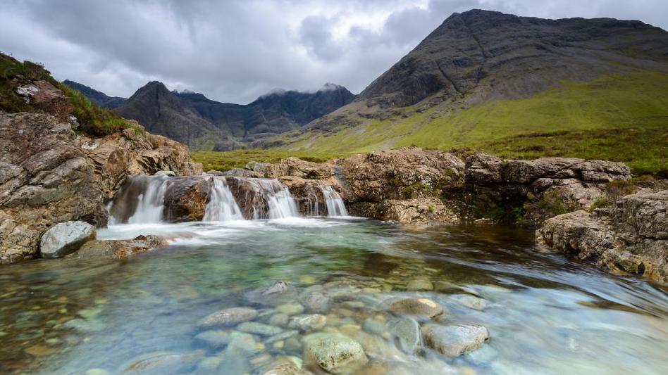 clear water in the Fairy Pools