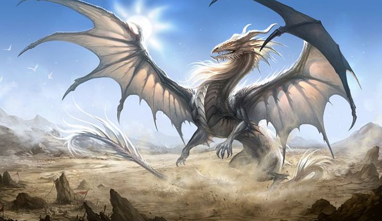 A grey Dragon in Folklore