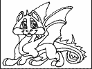 Cartoon drawing of a dragon Cartoon drawing of a dragon