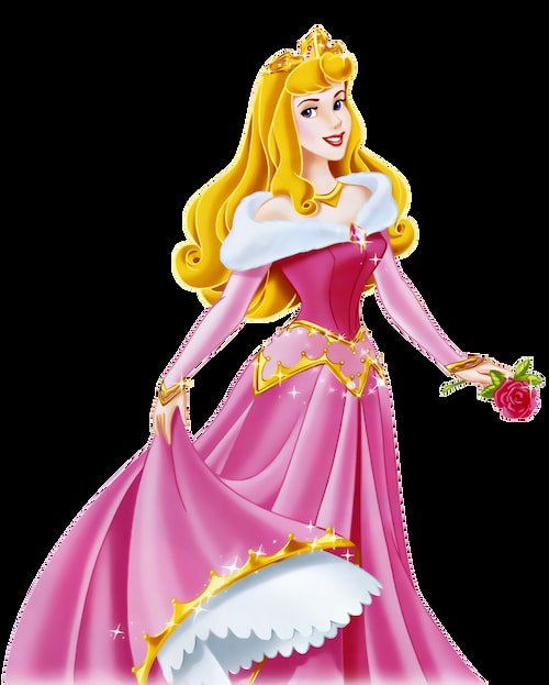 A clip of a woman in a pink dress from Disney's Sleeping Beauty film