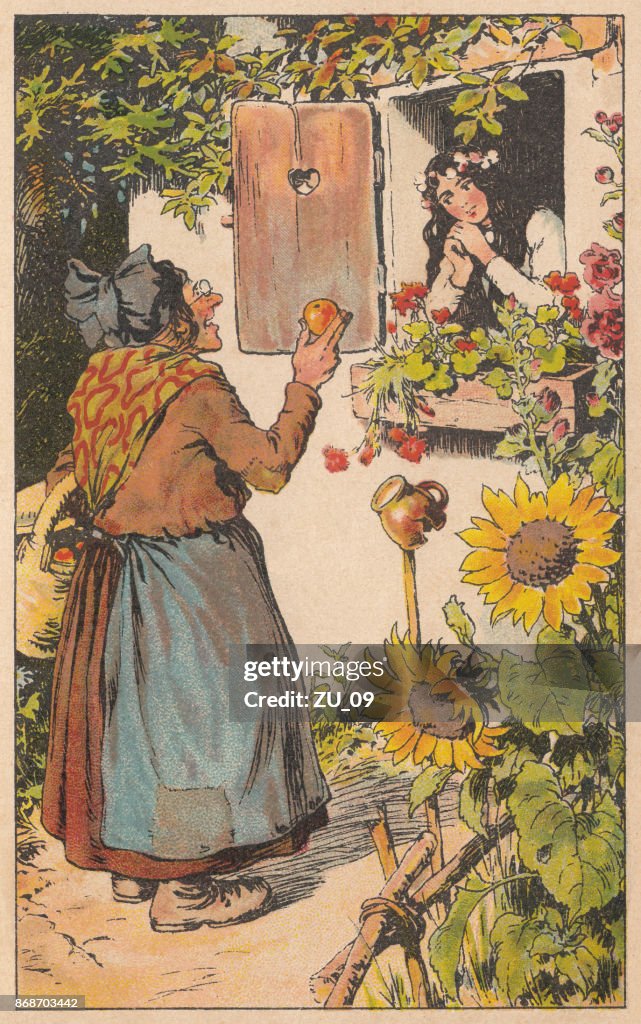Snow White Poison Apple a Grimms Brothers Fairy Tale